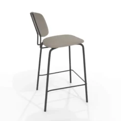 Perfecta Bistro Tabouret snack inspiration vintage en simili et pieds en métal> Tabouret Snack (assise +/- 65 Cm)|Tabouret De Bar (assise +/- 80 Cm)