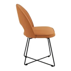 Sessio Bistrot Chaise cosy en tissu dossier ajouré avec pieds design><noscript><img width=