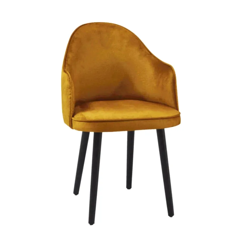 Sessio Bistrot Fauteuil confortable en tissu et pieds bois> Chaise De Salle à Manger|Chaise Salon
