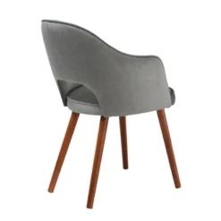 Sessio Bistrot Fauteuil cosy en tissu avec dossier ajouré et pieds bois><noscript><img width=