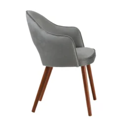 Sessio Bistrot Fauteuil cosy en tissu avec dossier ajouré et pieds bois><noscript><img width=