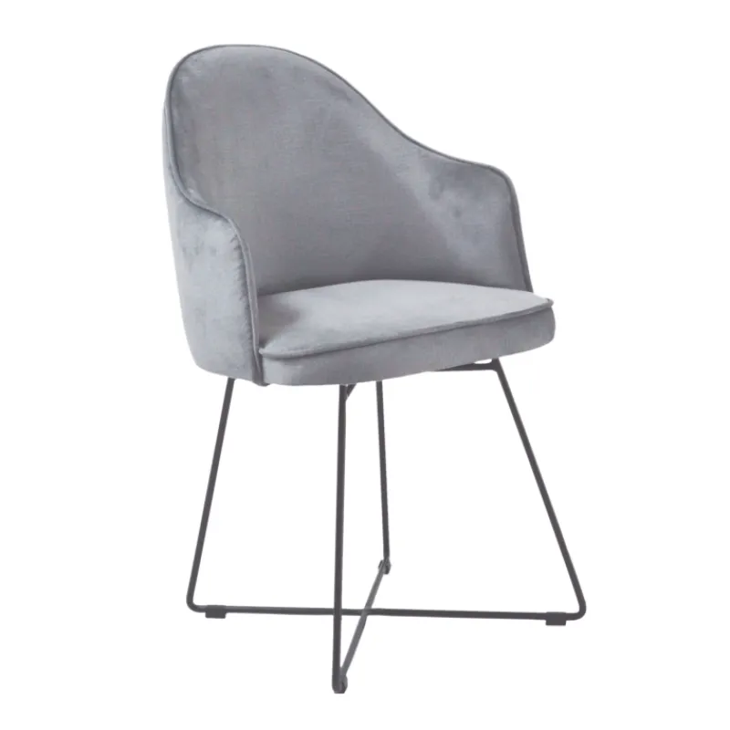 Sessio Bistrot Fauteuil design en tissu et pieds métal> Chaise De Salle à Manger|Chaise Salon