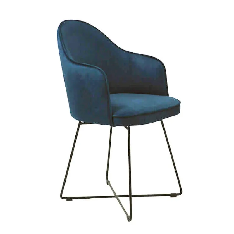 Sessio Bistrot Fauteuil design en tissu avec dossier ajouré> Chaise De Salle à Manger|Chaise Salon