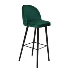Sessio Bistrot Tabouret de bar en tissu avec pieds en bois> Tabouret De Bar (assise +/- 80 Cm)