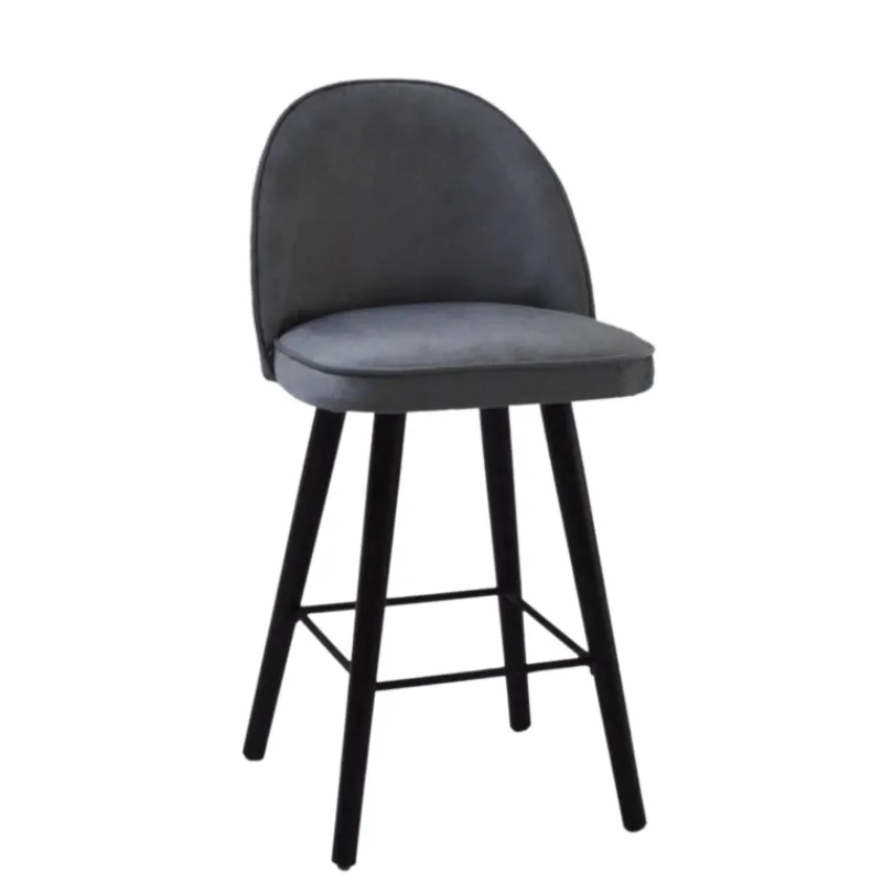 Sessio Bistrot Tabouret snack confortable en tissu avec pieds en bois> Tabouret Snack (assise +/- 65 Cm)|Tabouret De Bar (assise +/- 80 Cm)