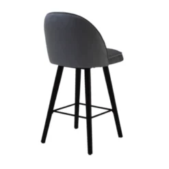 Sessio Bistrot Tabouret snack confortable en tissu avec pieds en bois><noscript><img width=