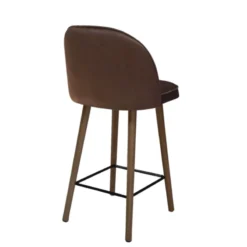 Sessio Bistrot Tabouret snack confortable en tissu avec pieds en bois><noscript><img width=