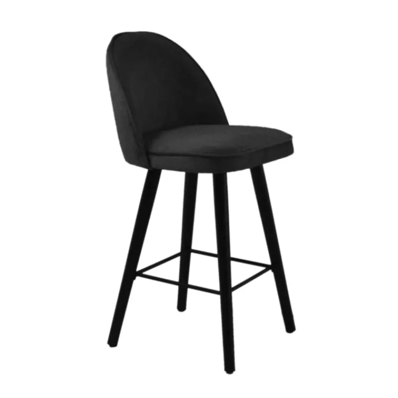 Sessio Bistrot Tabouret snack confortable en tissu avec pieds en bois> Tabouret Snack (assise +/- 65 Cm)|Tabouret De Bar (assise +/- 80 Cm)