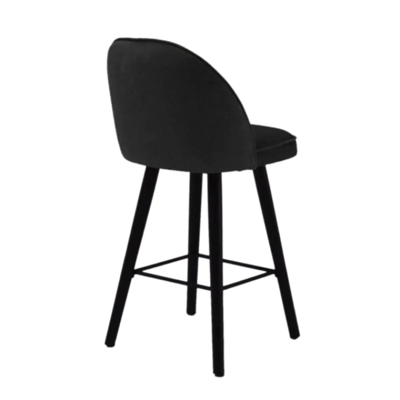 Sessio Bistrot Tabouret snack confortable en tissu avec pieds en bois> Tabouret Snack (assise +/- 65 Cm)|Tabouret De Bar (assise +/- 80 Cm)
