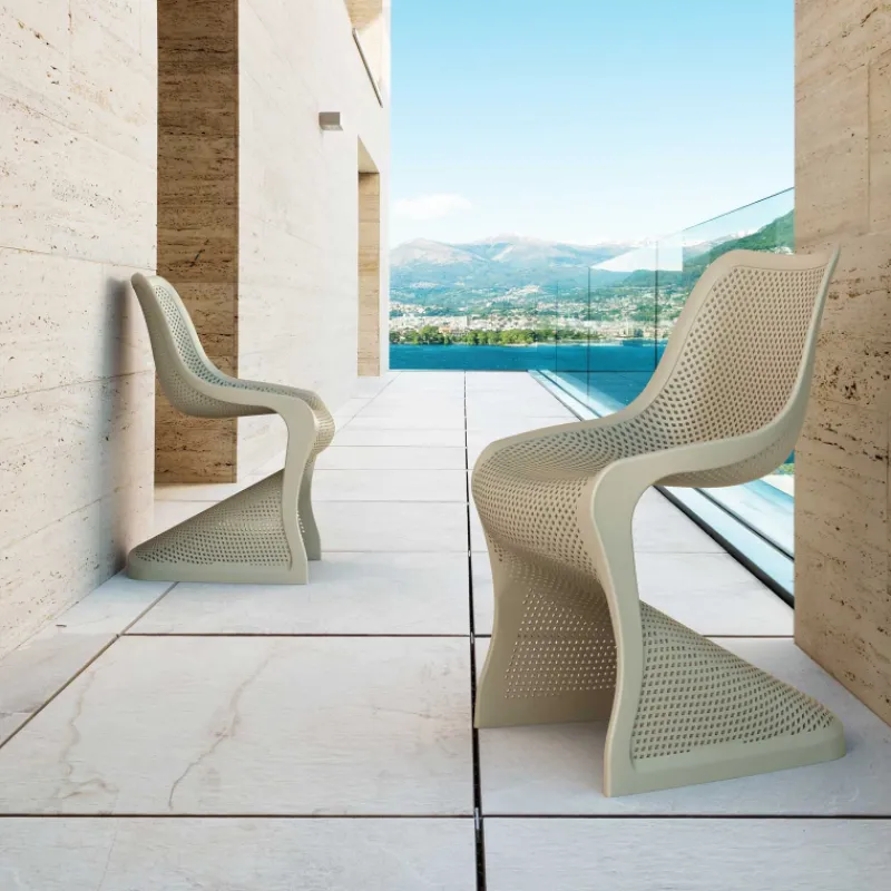 Bloom Chaise de jardin design ajourée en polypropylène> Chaise De Jardin