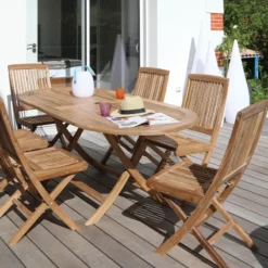 Medicis BodiniChaise de jardin pliante en teck massif><noscript><img width=