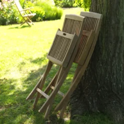 Medicis BodiniChaise de jardin pliante en teck massif><noscript><img width=