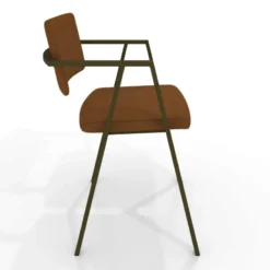 Perfecta Bormio Chaise design en simili avec accoudoirs et pieds en métal> Chaise De Cuisine|Chaise De Salle à Manger