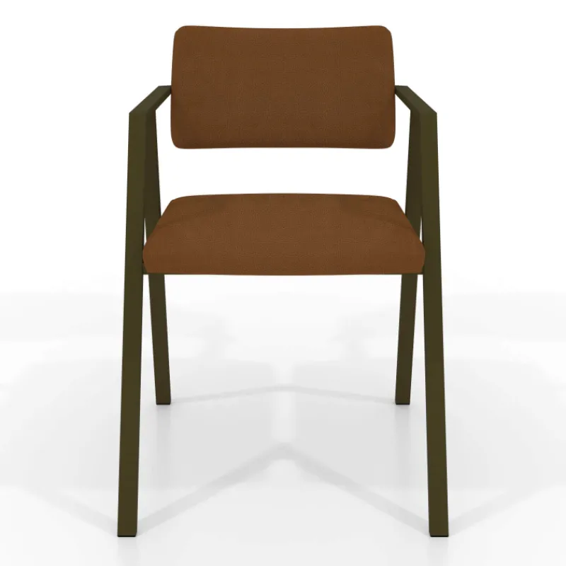 Perfecta Bormio Chaise design en simili avec accoudoirs et pieds en métal> Chaise De Cuisine|Chaise De Salle à Manger