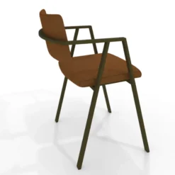 Perfecta Bormio Chaise design en simili avec accoudoirs et pieds en métal><noscript><img width=