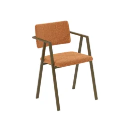Perfecta Bormio Chaise design en tissu avec accoudoirs et pieds en métal> Chaise De Salle à Manger|Chaise Salon