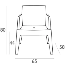 Box Fauteuil de terrasse moderne en polypropylène><noscript><img width=