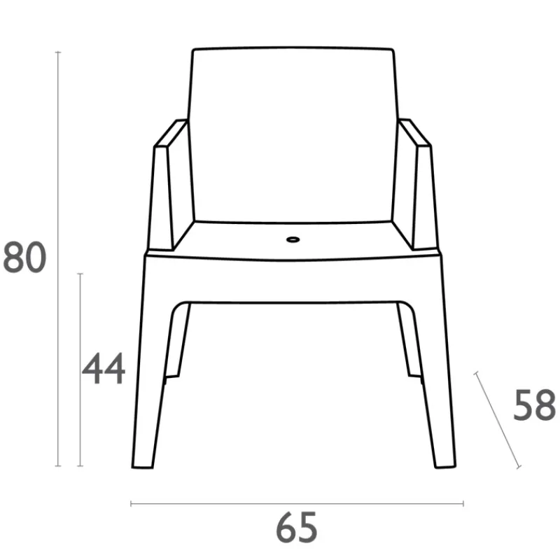 Box Fauteuil de terrasse moderne en polypropylène> Chaise De Jardin|Fauteuil De Jardin