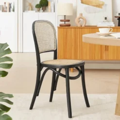 BrasserieChaise bistrot en bois et cannage> Chaise De Cuisine|Chaise De Salle à Manger