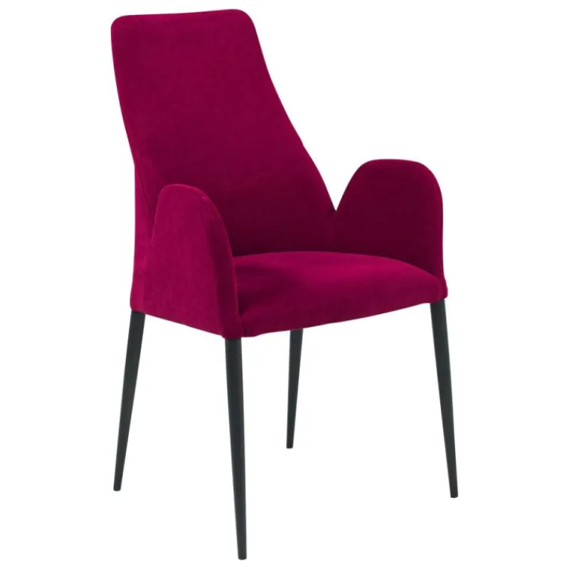 Europea Bridge Mathilde Fauteuil de salle à manger en tissu et métal> Chaise De Salle à Manger