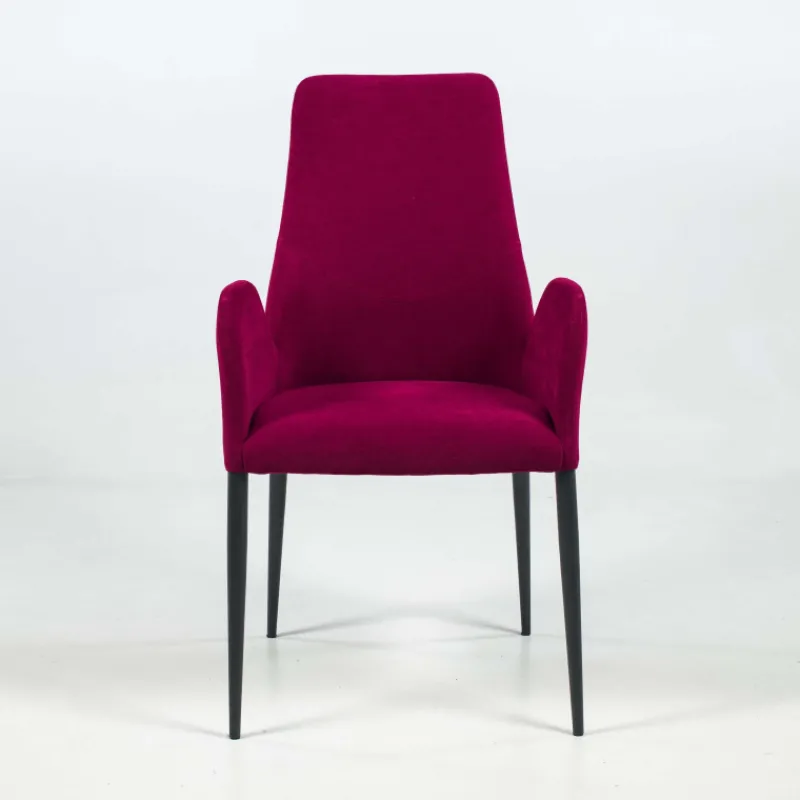Europea Bridge Mathilde Fauteuil de salle à manger en tissu et métal> Chaise De Salle à Manger