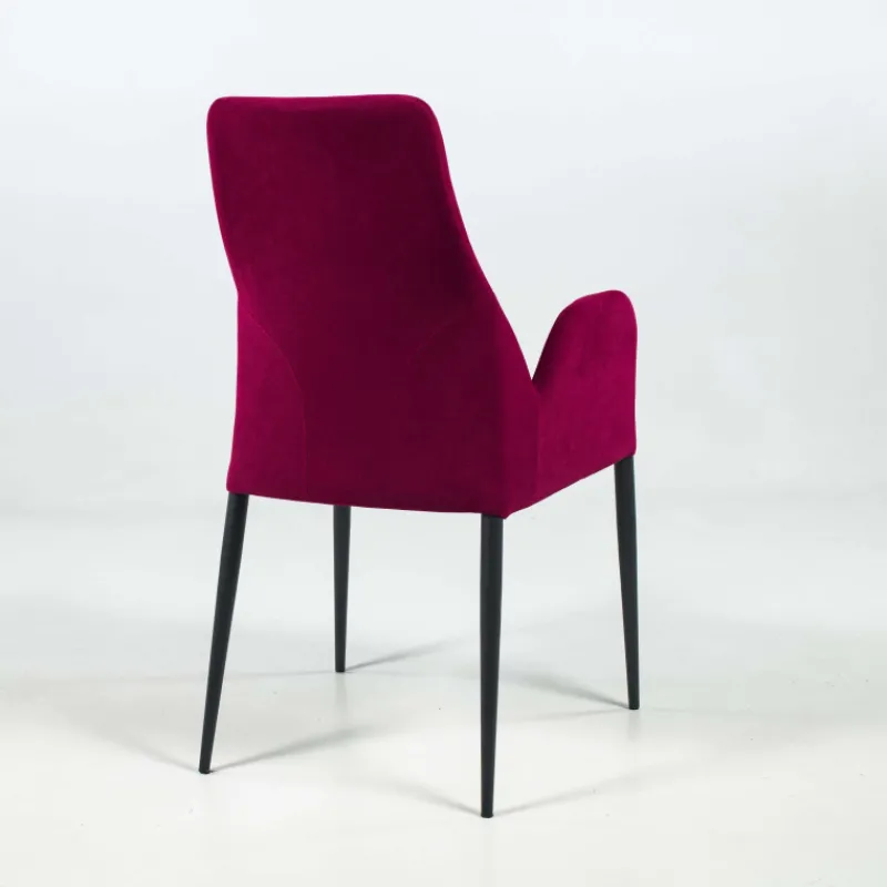 Europea Bridge Mathilde Fauteuil de salle à manger en tissu et métal> Chaise De Salle à Manger