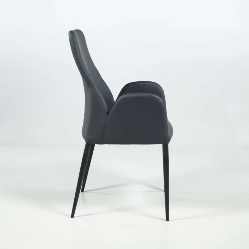 Europea Bridge Mathilde Fauteuil moderne en synthétique et métal fabriqué en Italie> Chaise De Salle à Manger|Chaise De Cuisine