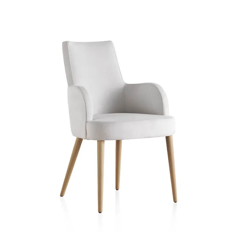 Lujosa Brisa Bridge Fauteuil confortable en tissu et pieds bois> Chaise De Salle à Manger|Chaise Salon