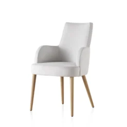 Lujosa Brisa Bridge Fauteuil confortable en tissu et pieds bois><noscript><img width=