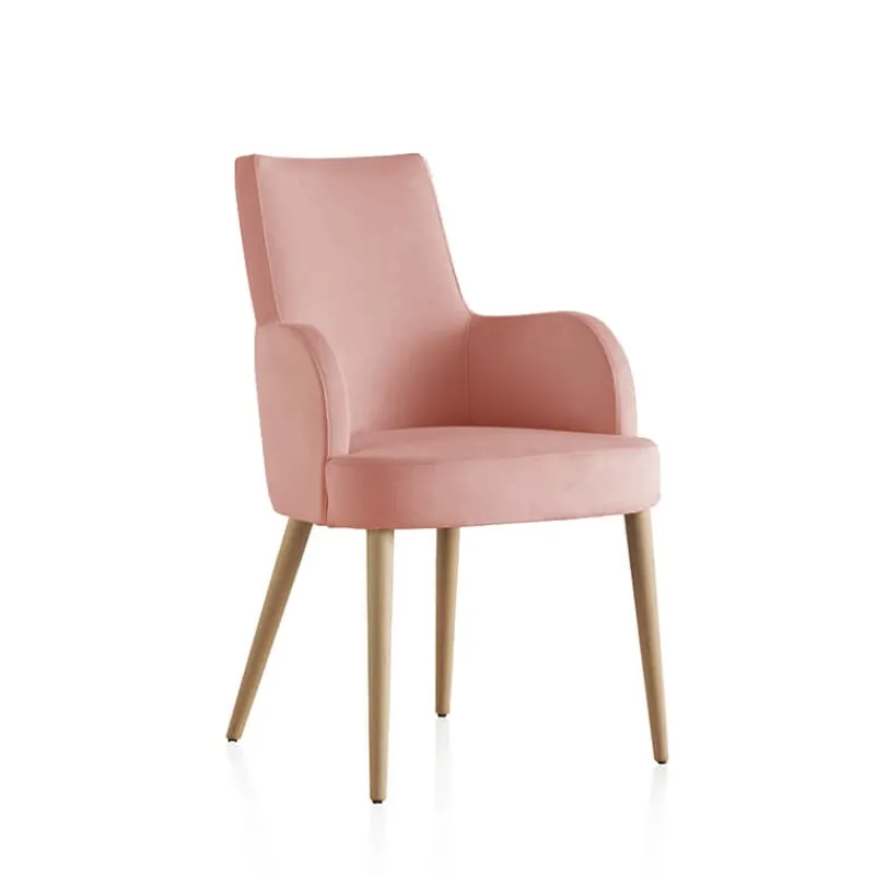 Lujosa Brisa Bridge Fauteuil confortable en tissu et pieds bois> Chaise De Salle à Manger|Chaise Salon