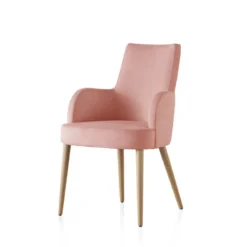 Lujosa Brisa Bridge Fauteuil confortable en tissu et pieds bois><noscript><img width=