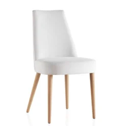 Lujosa Brisa Chaise confortable en tissu pieds bois><noscript><img width=