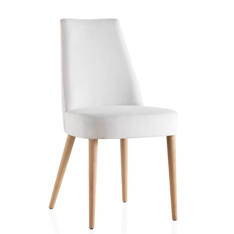 Lujosa Brisa Chaise confortable en tissu pieds bois> Chaise De Salle à Manger|Chaise Salon