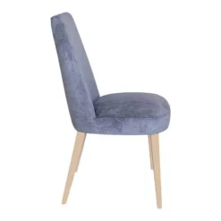 Lujosa Brisa Chaise confortable en tissu pieds bois><noscript><img width=
