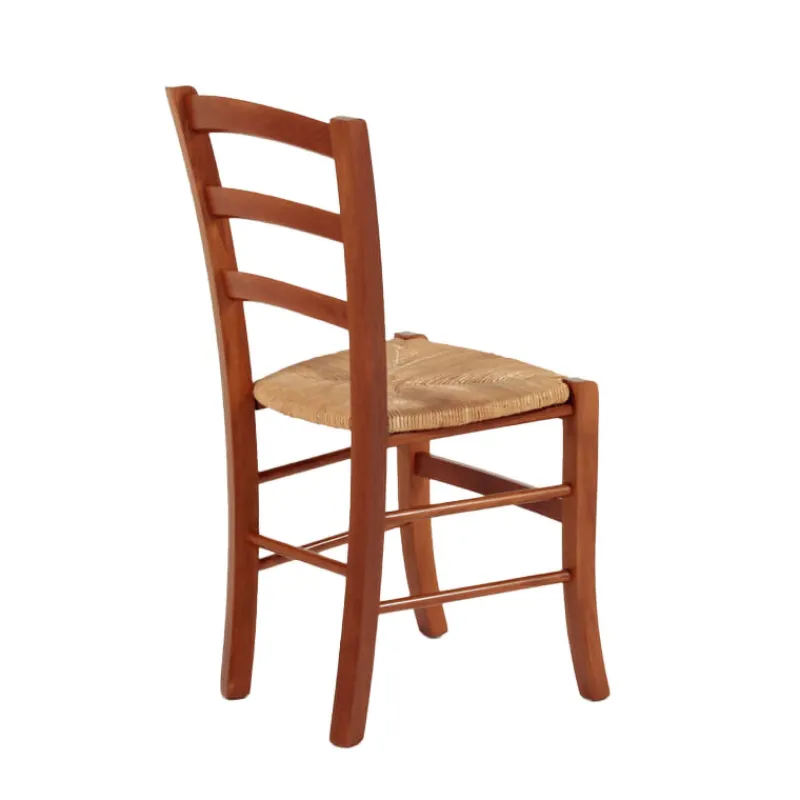 Brocéliande Chaise de cuisine rustique en bois massif et paille> Chaise De Cuisine
