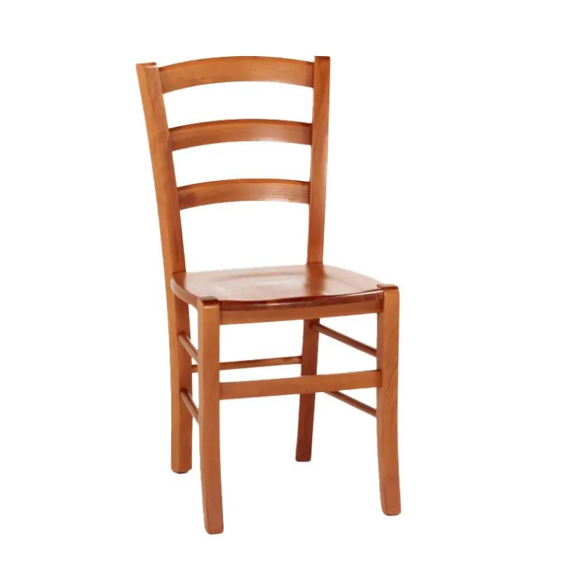 Brocéliande Chaise de cuisine rustique en bois massif avec assise bois> Chaise De Cuisine