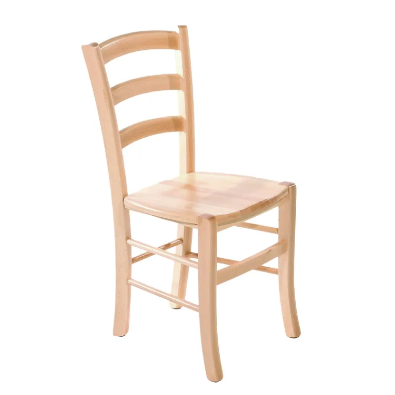 Brocéliande Chaise de cuisine rustique en bois massif avec assise bois> Chaise De Cuisine