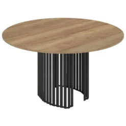 Perfecta Canvas Table design ronde avec pied central en métal> Table De Salle à Manger