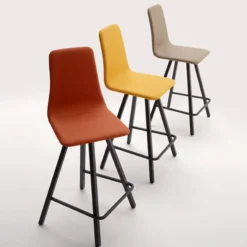 Europea Carlos Tabouret snack pivotant rembourré avec pieds en métal><noscript><img width=