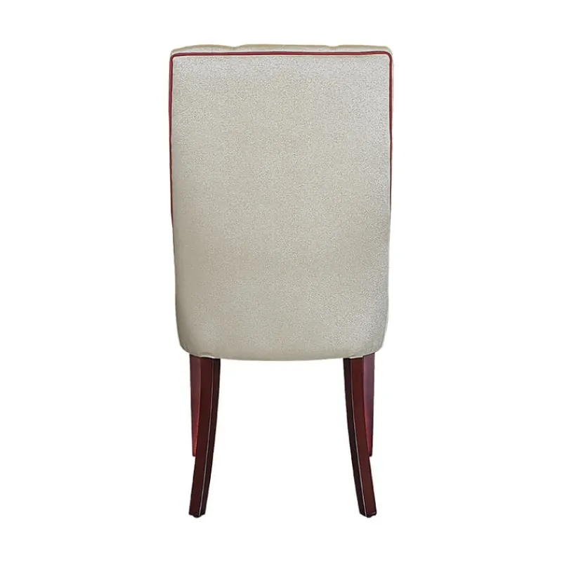 Lujosa Carol Chaise matelassée en tissu pieds bois> Chaise De Salle à Manger|Chaise Salon