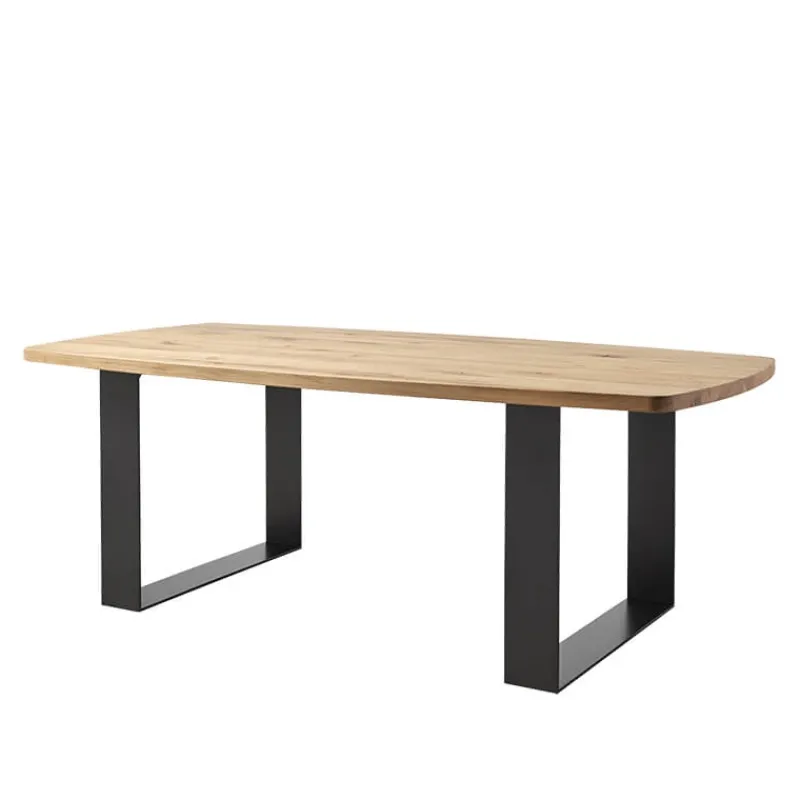 Corom export Carte Table tonneau industrielle avec pieds traîneau> Table De Salle à Manger