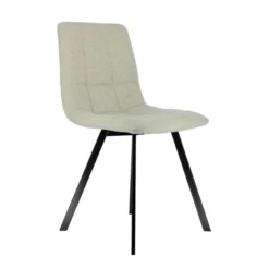 CarviChaise moderne matelassée en tissu avec pied en métal><noscript><img width=
