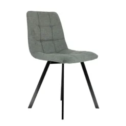 CarviChaise moderne matelassée en tissu avec pied en métal><noscript><img width=