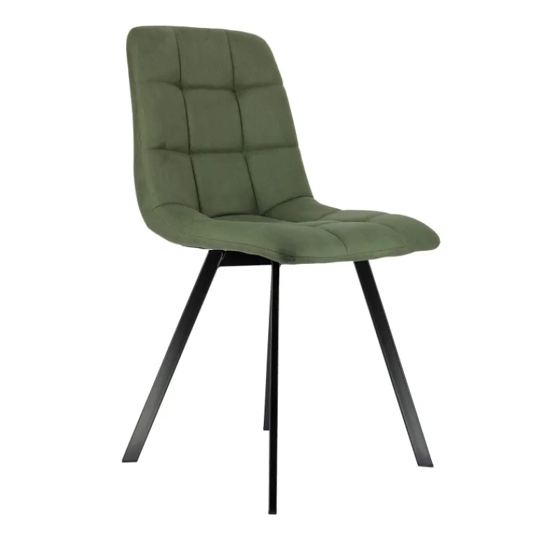 CarviChaise moderne matelassée en tissu avec pied en métal> Chaise Salon|Chaise Pour Chambre