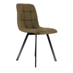 CarviChaise moderne matelassée en tissu avec pied en métal><noscript><img width=
