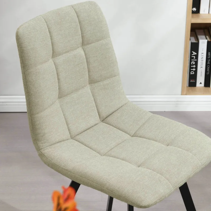 CarviChaise moderne matelassée en tissu avec pied en métal> Chaise Salon|Chaise Pour Chambre