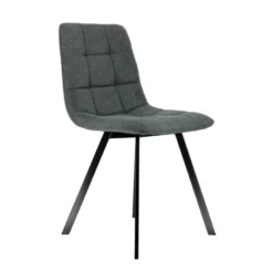 CarviChaise moderne matelassée en tissu avec pied en métal><noscript><img width=