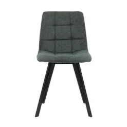CarviChaise moderne matelassée en tissu avec pied en métal><noscript><img width=