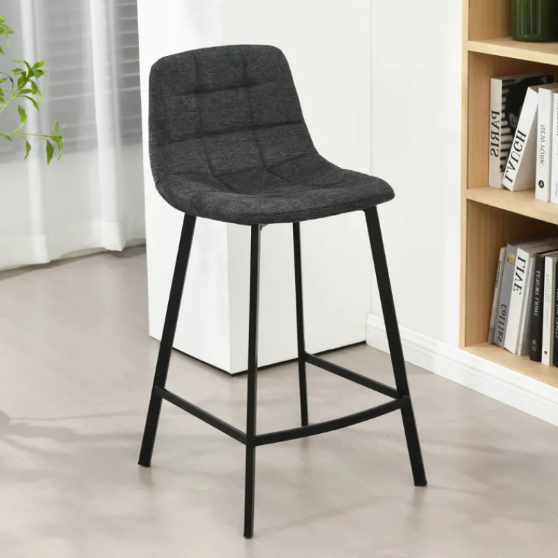 CarviTabouret matelassé hauteur snack en tissu> Tabouret Snack (assise +/- 65 Cm)|Tabouret De Bar (assise +/- 80 Cm)