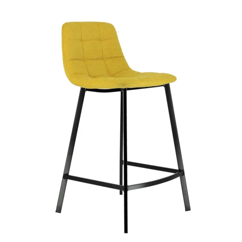 CarviTabouret matelassé hauteur snack en tissu> Tabouret Snack (assise +/- 65 Cm)|Tabouret De Bar (assise +/- 80 Cm)
